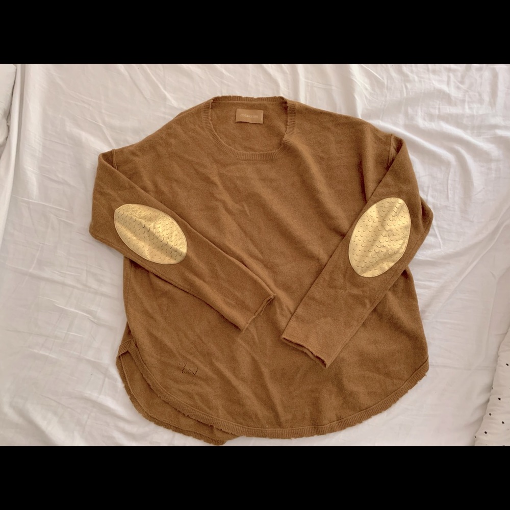 Zadig et voltaire cashmere distressed sweater